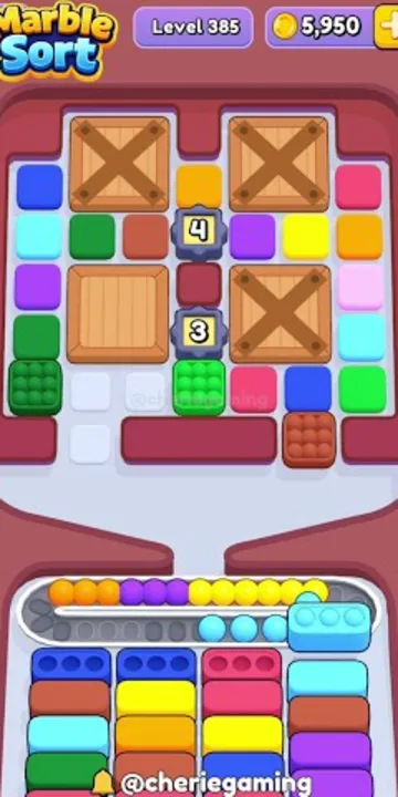 Marble Sort level 385 opening board — The Crate-Walled Tray Marble Sort level 385 opening board — The Crate-Walled Tray