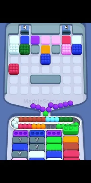 Marble Sort level 388 mid-solve board