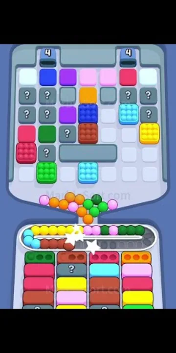 Marble Sort level 388 opening board — The Crate-Sealed Grid