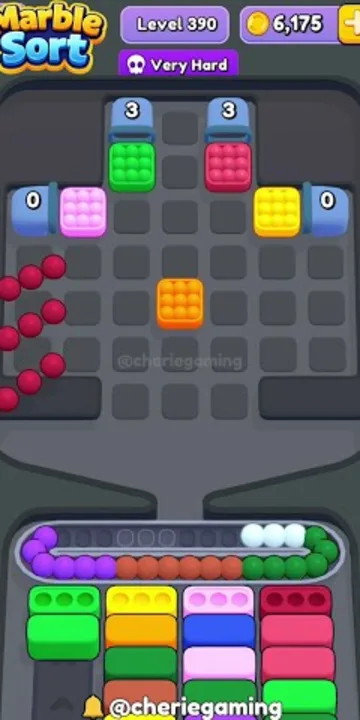 Marble Sort level 390 final board