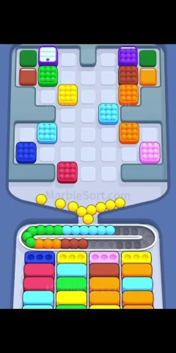 Marble Sort level 395 mid-solve board