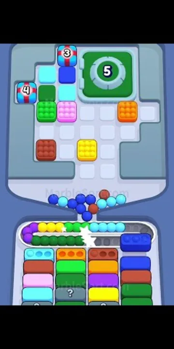 Marble Sort level 396 opening board — The Locked Pocket Grid
