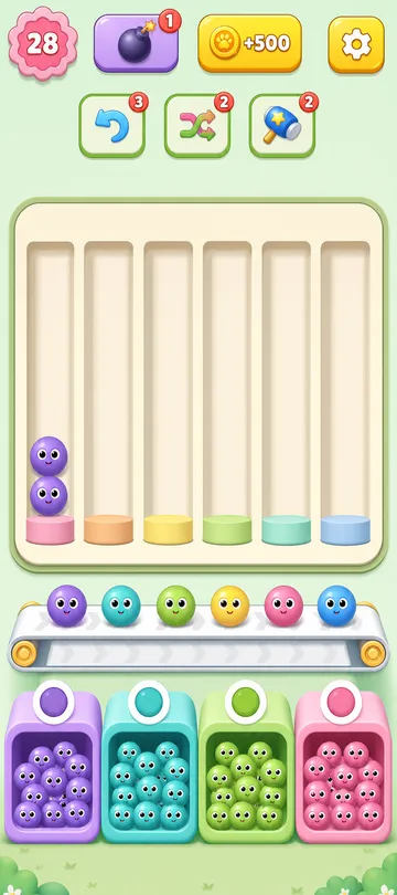 Marble Sort level 4 final board Marble Sort level 4 final board