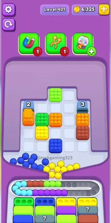 Marble Sort level 401 mid-solve board