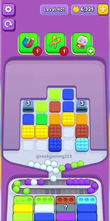 Marble Sort level 401 opening board — The Twin Countdown Markers