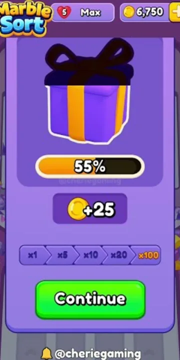 Marble Sort level 403 victory reward screen