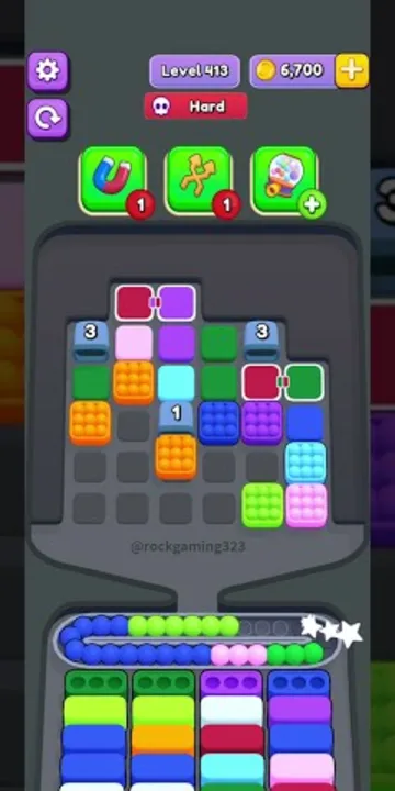 Marble Sort level 413 mid-solve board
