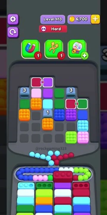 Marble Sort level 413 opening board — The Chained Pair