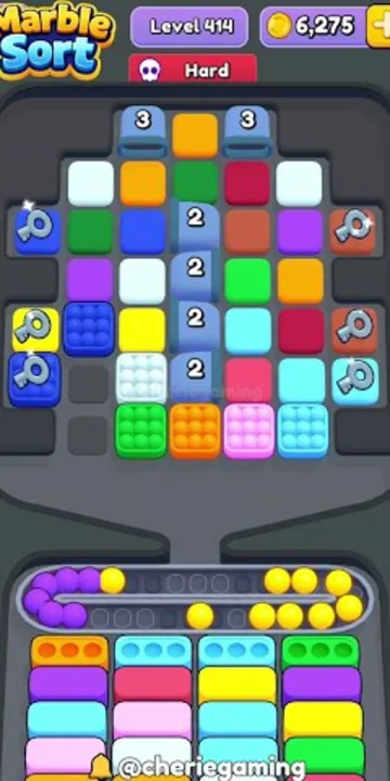 Marble Sort level 414 opening board — The Locked-Edges Tray Marble Sort level 414 opening board — The Locked-Edges Tray