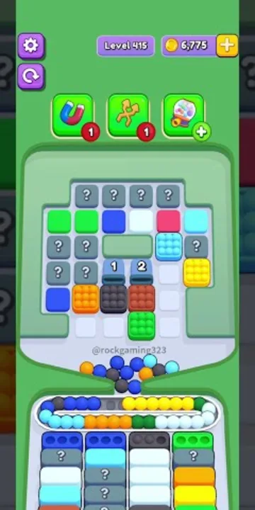 Marble Sort level 415 opening board — The Sealed Tray
