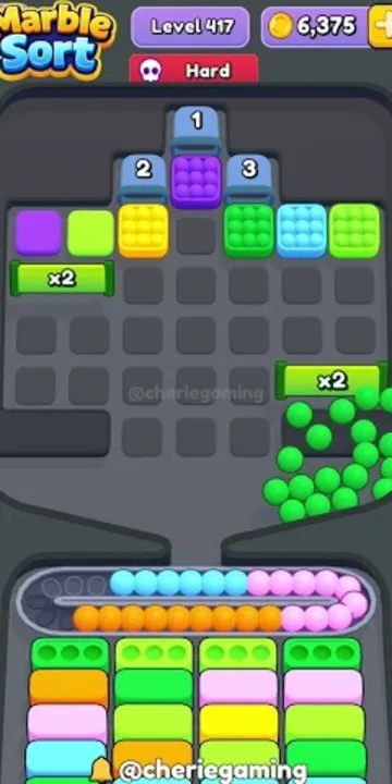 Marble Sort level 417 mid-solve board Marble Sort level 417 mid-solve board