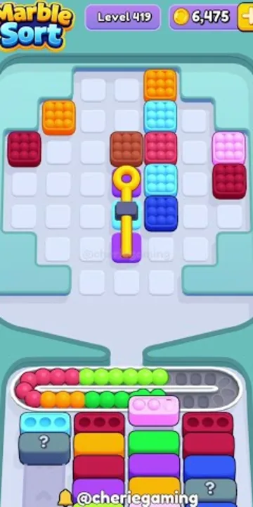 Marble Sort level 419 mid-solve board Marble Sort level 419 mid-solve board