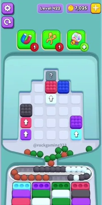 Marble Sort level 422 mid-solve board Marble Sort level 422 mid-solve board
