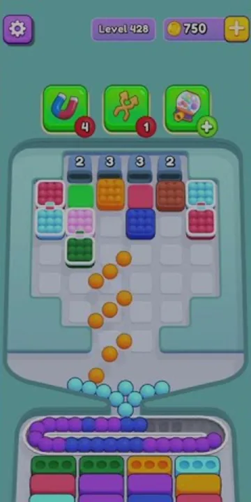 Marble Sort level 428 mid-solve board Marble Sort level 428 mid-solve board
