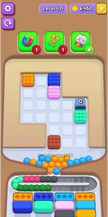 Marble Sort level 431 final board