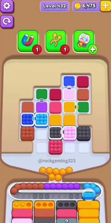 Marble Sort level 432 opening board — The Chunky-Block Grid