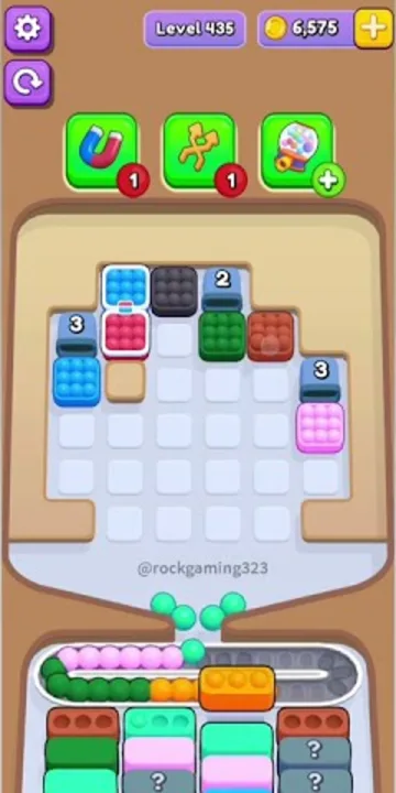 Marble Sort level 435 mid-solve board