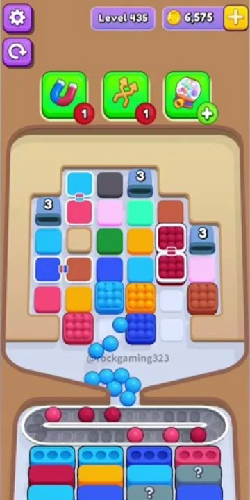 Marble Sort level 435 opening board — The Locked-Loaded Tray