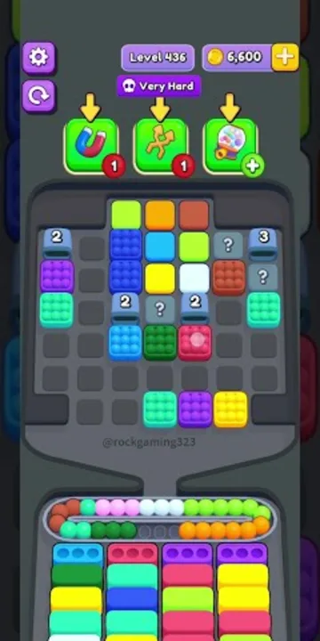 Marble Sort level 436 mid-solve board Marble Sort level 436 mid-solve board