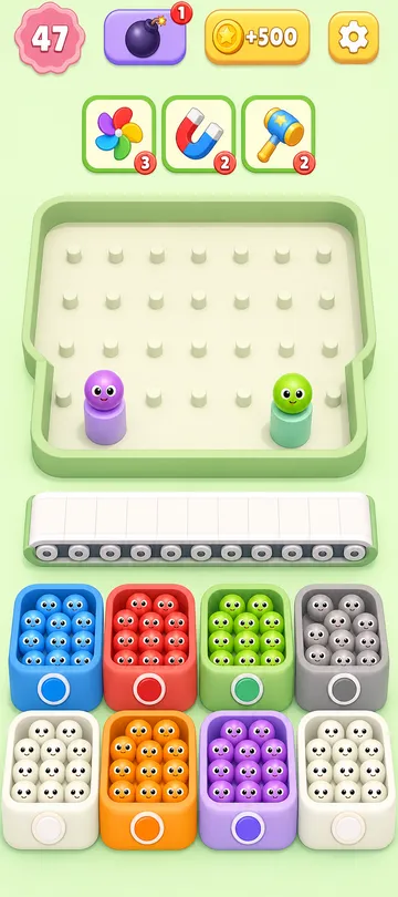 Marble Sort level 44 final board Marble Sort level 44 final board