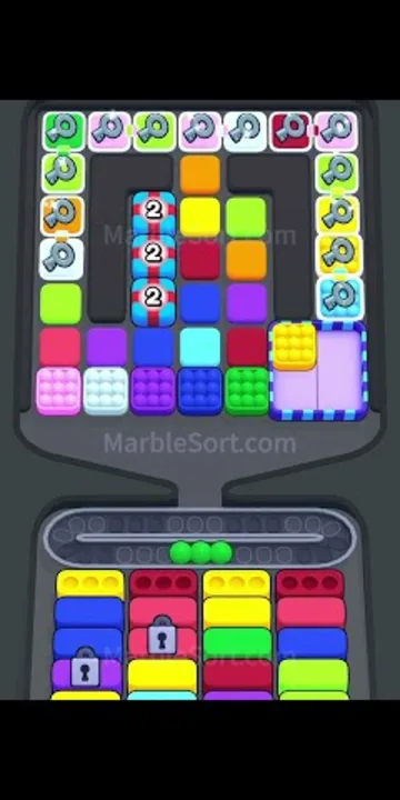 Marble Sort level 440 opening board — The Padlocked Receiver Row Marble Sort level 440 opening board — The Padlocked Receiver Row