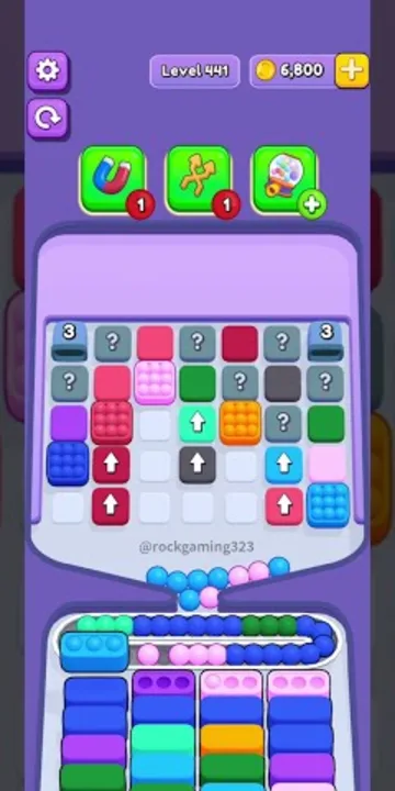 Marble Sort level 441 opening board — The Blue-Flooded Funnel