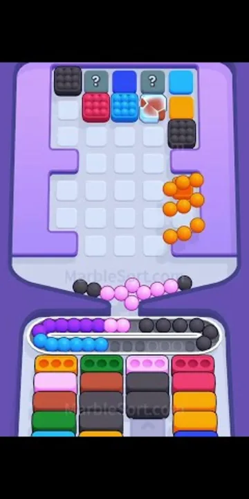 Marble Sort level 446 mid-solve board