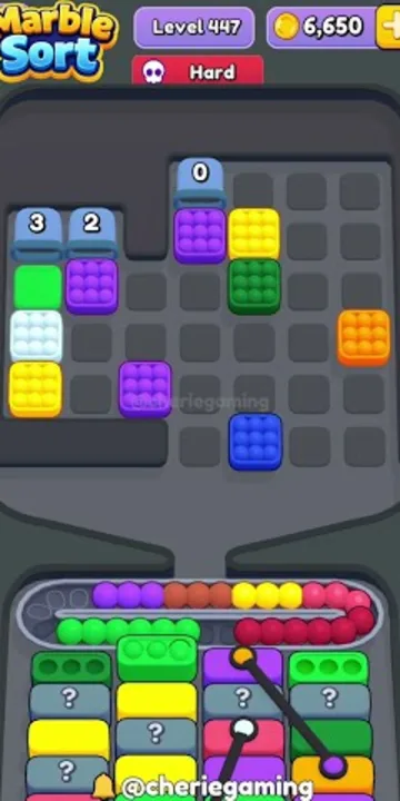 Marble Sort level 447 final board