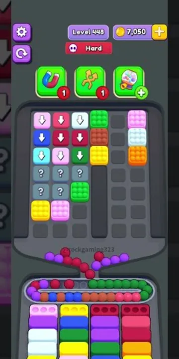 Marble Sort level 448 mid-solve board Marble Sort level 448 mid-solve board