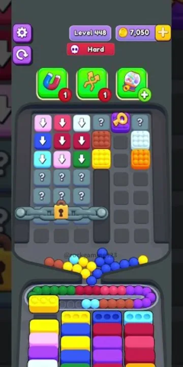Marble Sort level 448 opening board — The Chained Funnel Marble Sort level 448 opening board — The Chained Funnel