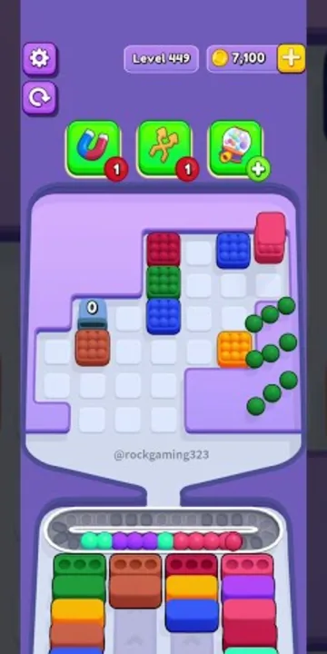 Marble Sort level 449 final board
