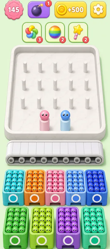 Marble Sort level 45 final board Marble Sort level 45 final board