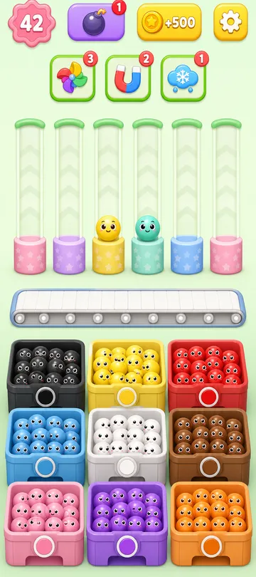 Marble Sort level 46 final board Marble Sort level 46 final board