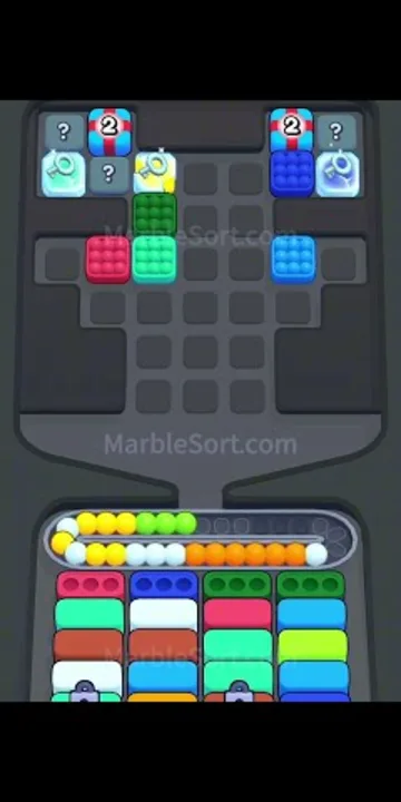 Marble Sort level 460 mid-solve board