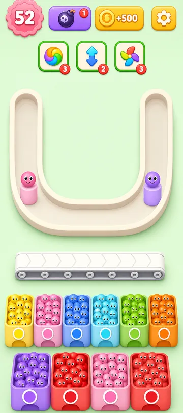 Marble Sort level 48 final board