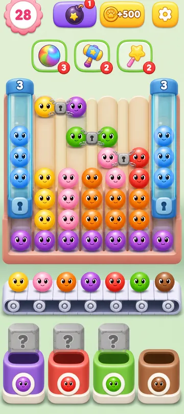 Marble Sort level 49 opening board — The Twin Tunnel Minefield Marble Sort level 49 opening board — The Twin Tunnel Minefield