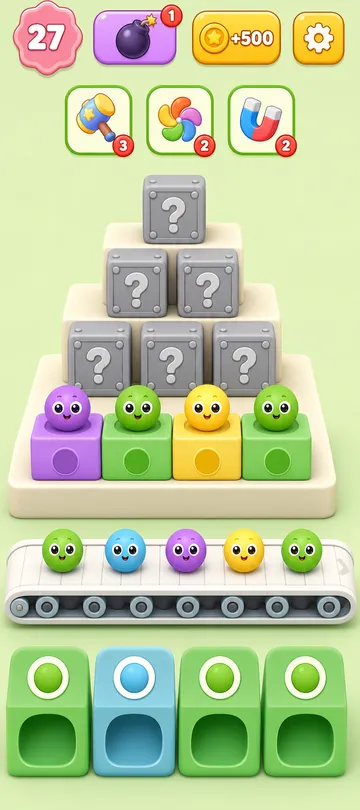 Marble Sort level 5 opening board — The Green Drought Pyramid Marble Sort level 5 opening board — The Green Drought Pyramid