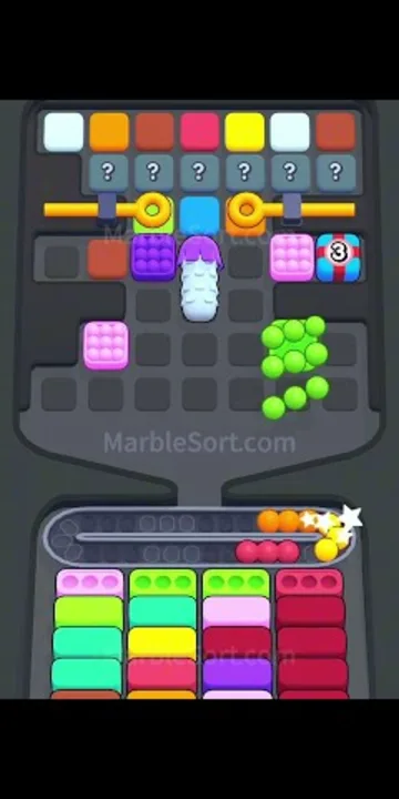 Marble Sort level 517 mid-solve board
