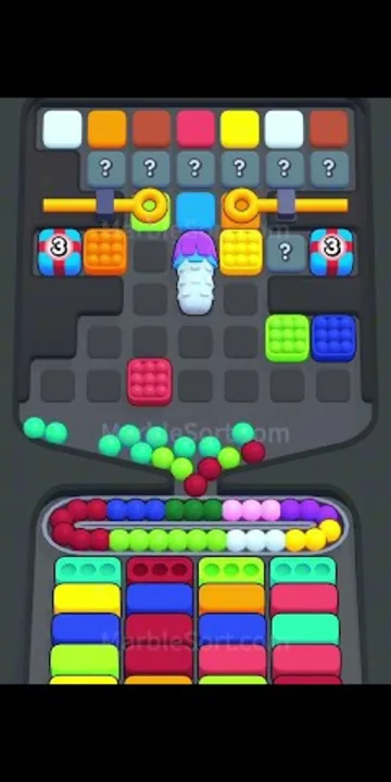 Marble Sort level 517 opening board — The Locked Crate Grid