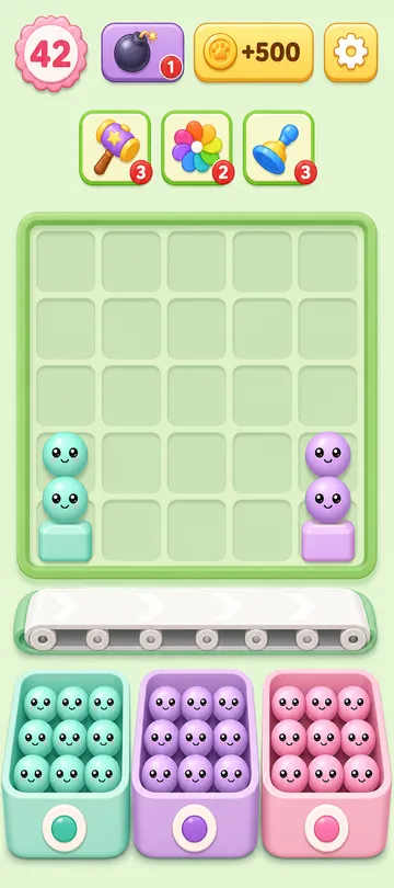 Marble Sort level 53 final board Marble Sort level 53 final board