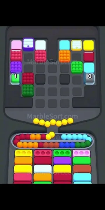 Marble Sort level 550 mid-solve board
