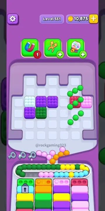Marble Sort level 551 final board