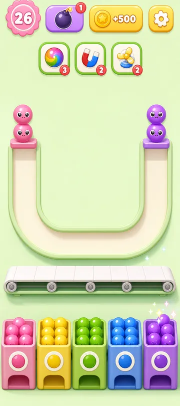 Marble Sort level 56 final board Marble Sort level 56 final board
