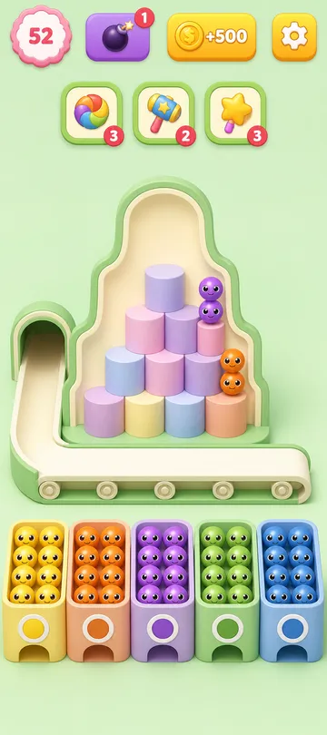 Marble Sort level 59 final board Marble Sort level 59 final board