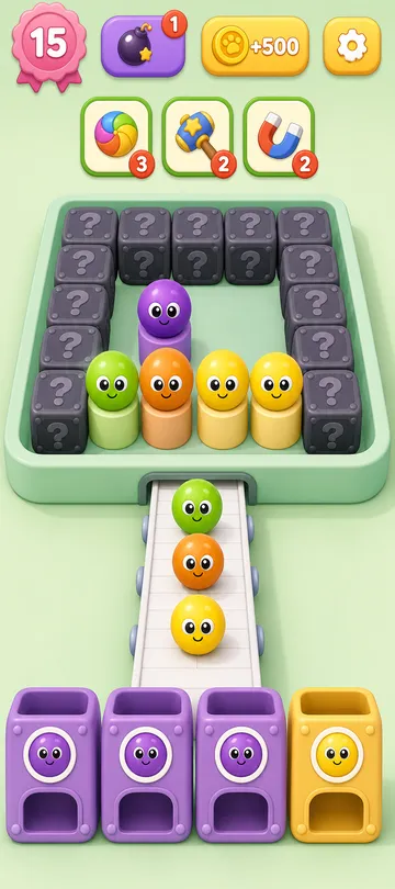 Marble Sort level 6 opening board — The Purple Famine Marble Sort level 6 opening board — The Purple Famine