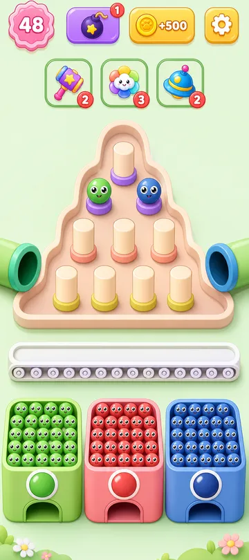 Marble Sort level 60 final board Marble Sort level 60 final board