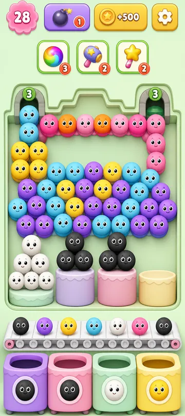 Marble Sort level 61 opening board — Two Tunnels, Zero Shortcuts Marble Sort level 61 opening board — Two Tunnels, Zero Shortcuts