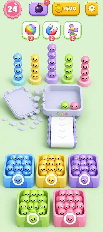 Marble Sort level 62 final board Marble Sort level 62 final board