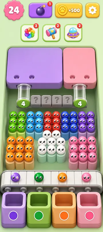 Marble Sort level 64 opening board — The Twin Panel Lockdown Marble Sort level 64 opening board — The Twin Panel Lockdown
