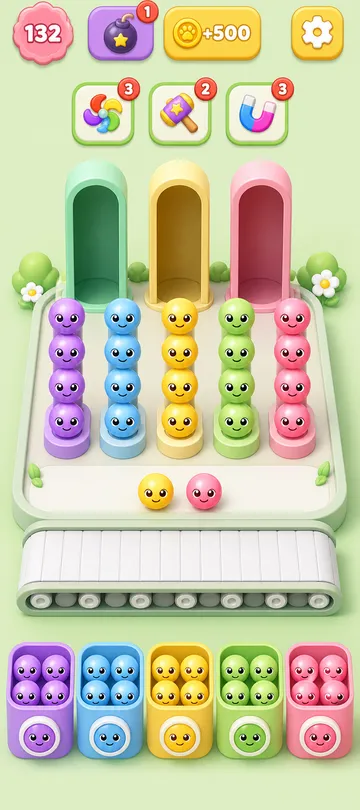 Marble Sort level 69 final board Marble Sort level 69 final board